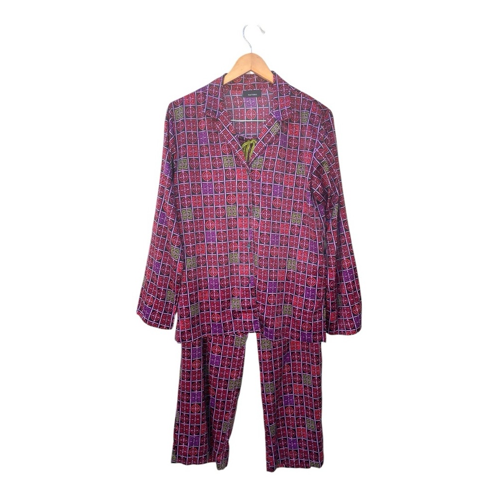 Natori Women's Infinity Printed Notch 2-piece Pajama Set Size M - Picture 10 of 11